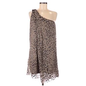 NWT One Shoulder Taupe Swing Dress